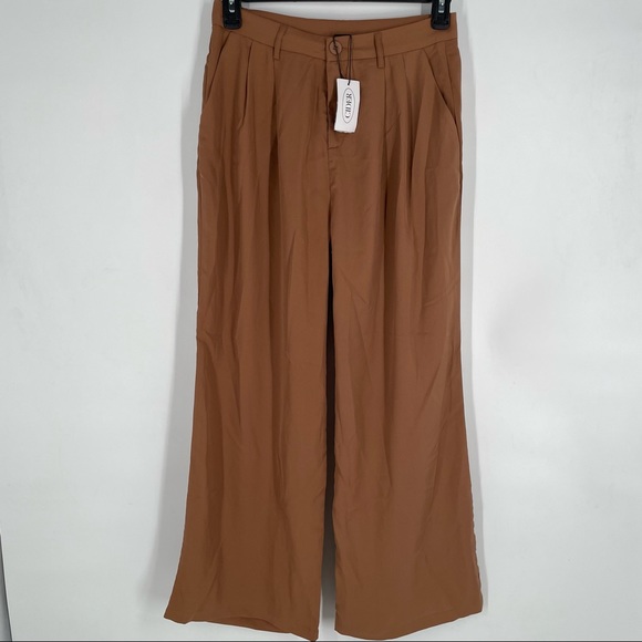 Cider Pants - Cider Womens Brown Polyester Pants Size XL NEW